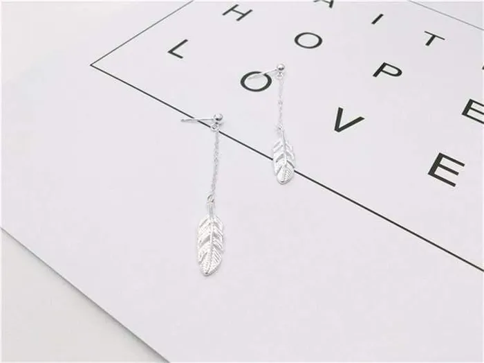 WickedAF Earrings 925 Sterling Silver Feather Earrings