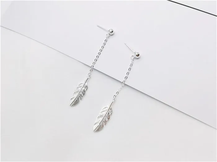 WickedAF Earrings 925 Sterling Silver Feather Earrings