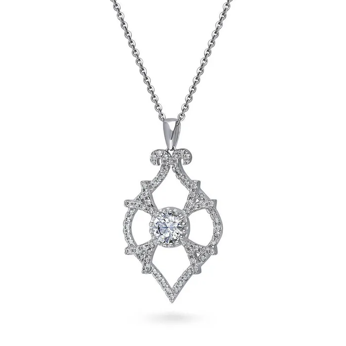 Woven Art Deco CZ Set in Sterling Silver BERRICLE Earrings