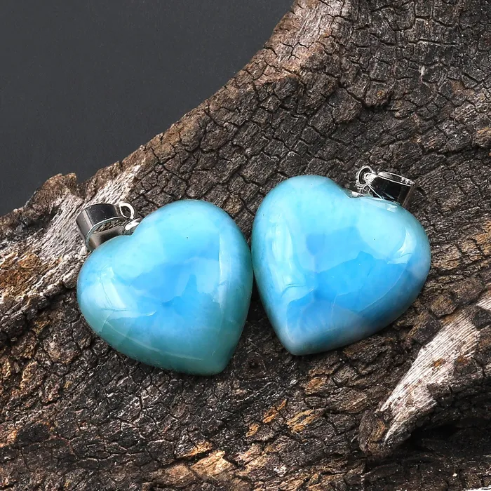 2 Matching Natural Blue Larimar Heart Pendants Earring Pair Genuine Real Genuine Larimar Gemstone A5 Intrinsic Trading Earrings 2 Matching Natural Blue Larimar Heart Pendants Earring Pair Genuine Real Genuine Larimar Gemstone A5 Intrinsic Trading Earrings