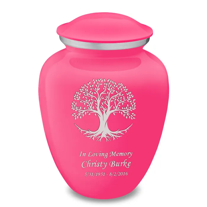 Adult Embrace Bright Pink Tree of Life Cremation Urn GetUrns Necklaces