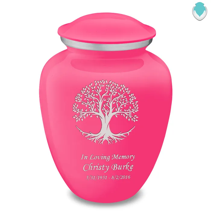 Adult Embrace Bright Pink Tree of Life Cremation Urn GetUrns Necklaces