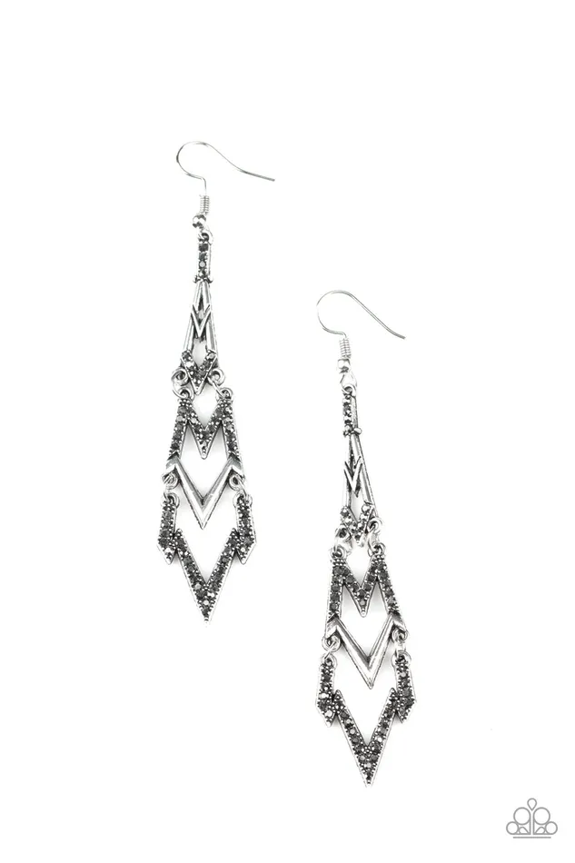 All Eyes On U Jewelry Paparazzi Accessories Earrings Electric Shimmer Silver Paparazzi Earrings All Eyes On U Jewelry Paparazzi Accessories Earrings Electric Shimmer Silver Paparazzi Earrings