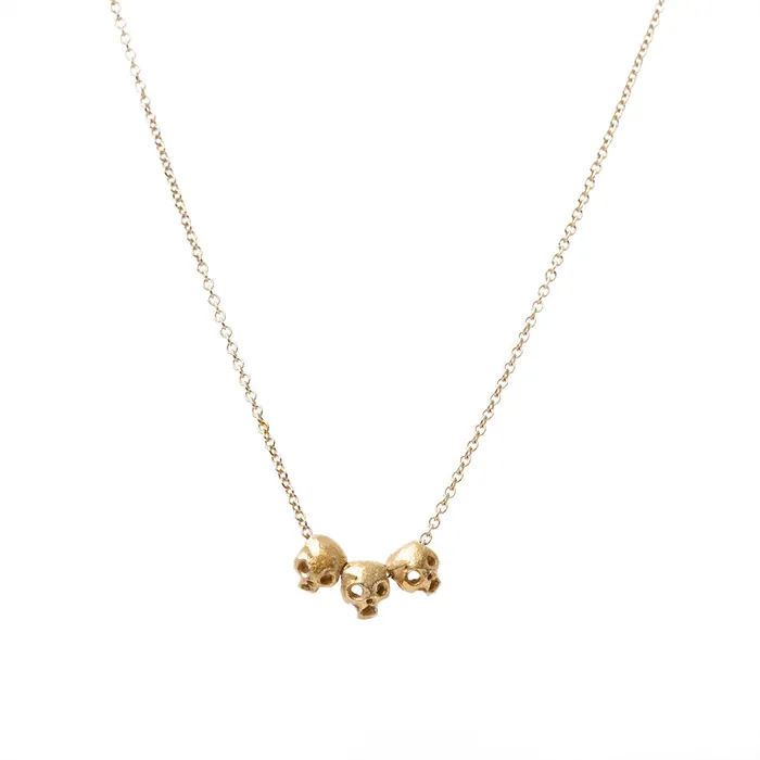 ARTEMER Necklaces Gold Skull Necklace