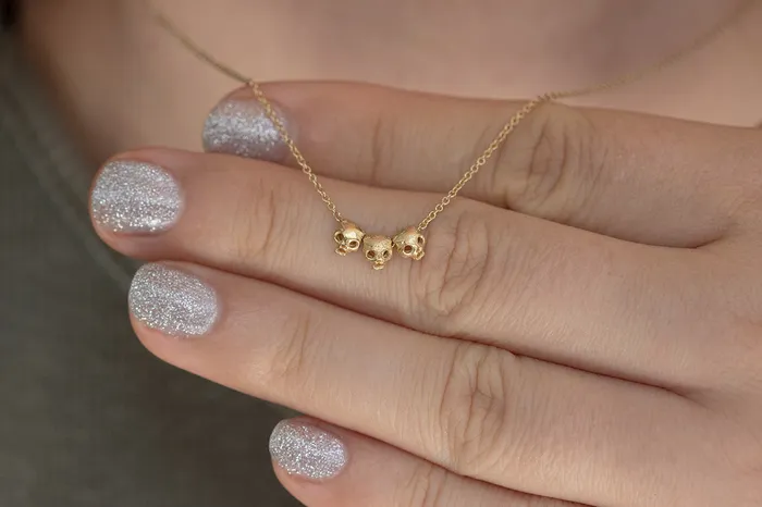 ARTEMER Necklaces Gold Skull Necklace