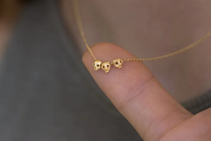 ARTEMER Necklaces Gold Skull Necklace