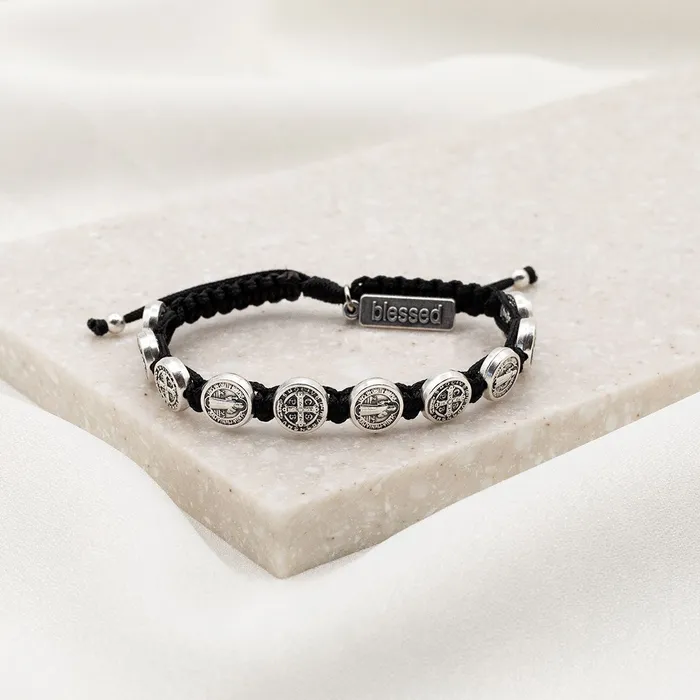 Bracelets My Saint My Hero Benedictine Blessing Bracelet for Him