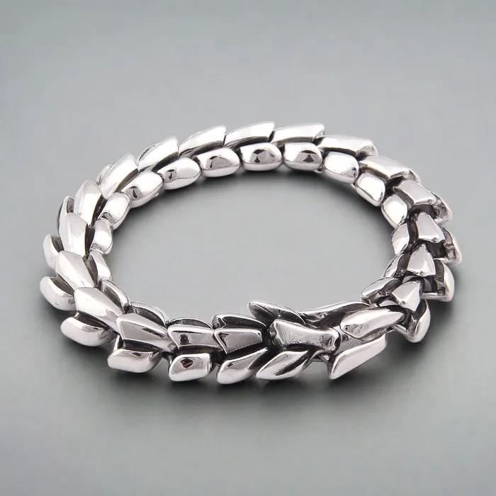 Bracelets Viking Trinkets The Midgard Serpent Sterling Silver Serpent Bracelet