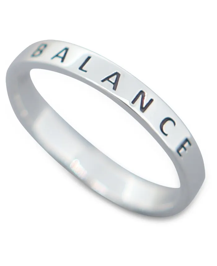 Buddha Groove Minimalist Sterling Silver Balance Ring For Men and Women Rings