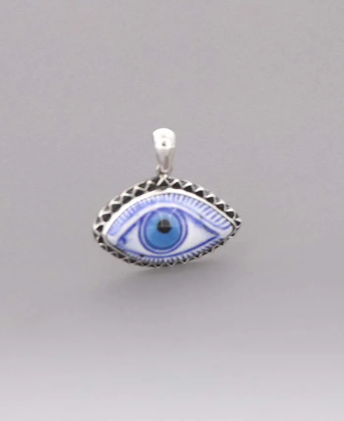 Buddha Groove Necklaces Artistically Handpainted Evil Eye Pendant
