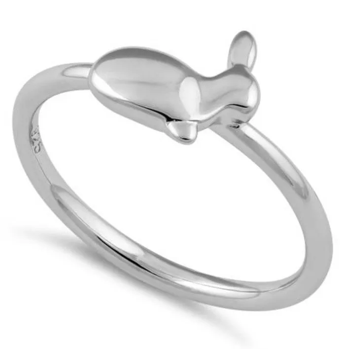 Captive Collars Rings Bunny Sterling Silver Ring 925