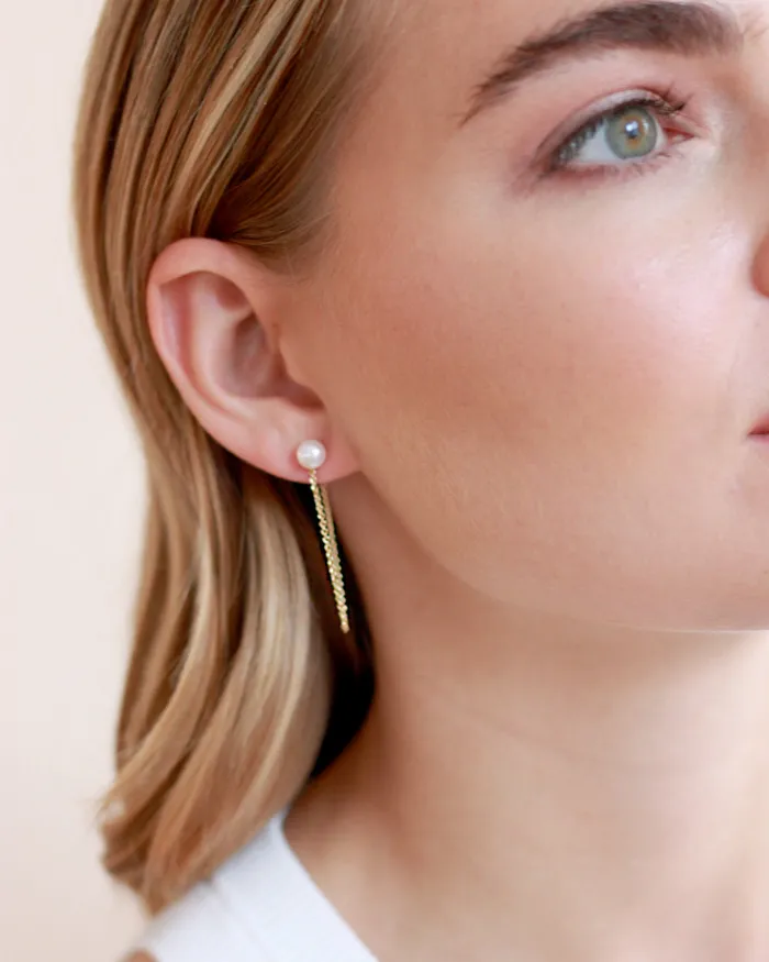 Dareth Colburn Earrings Louella Pearl Chain Dangle Earrings