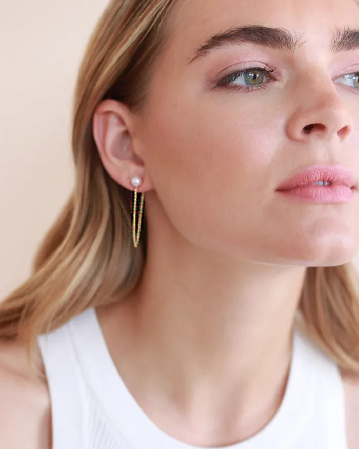 Dareth Colburn Earrings Louella Pearl Chain Dangle Earrings