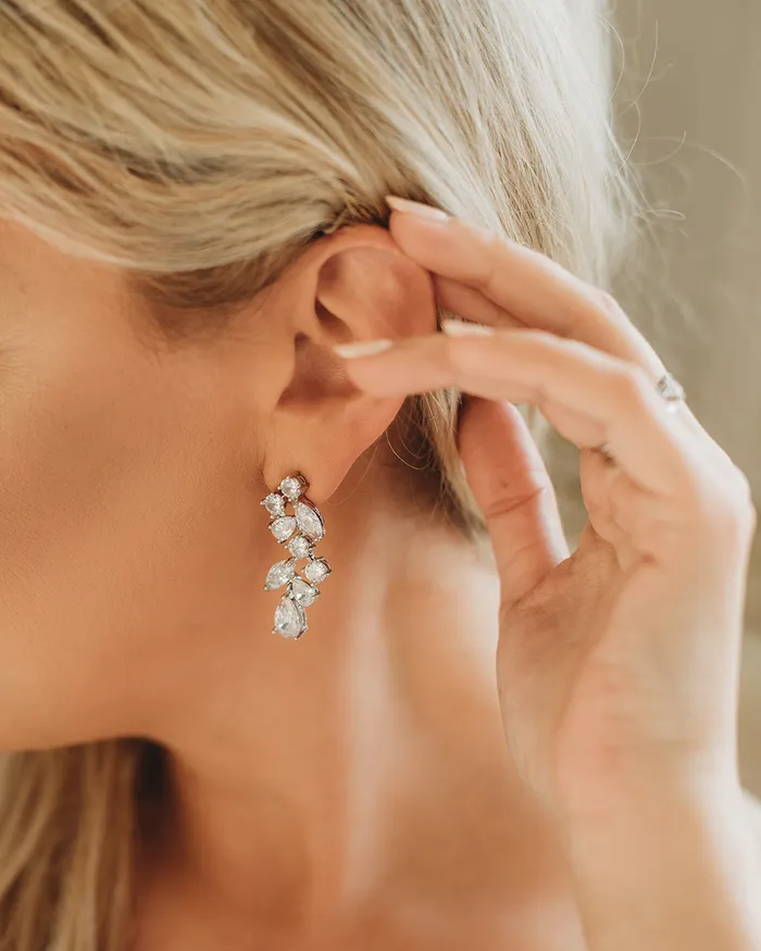  Dareth Colburn Earrings Scattered Vine CZ Earrings