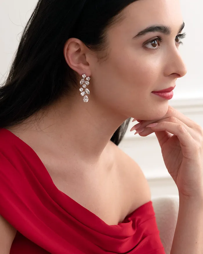  Dareth Colburn Earrings Scattered Vine CZ Earrings