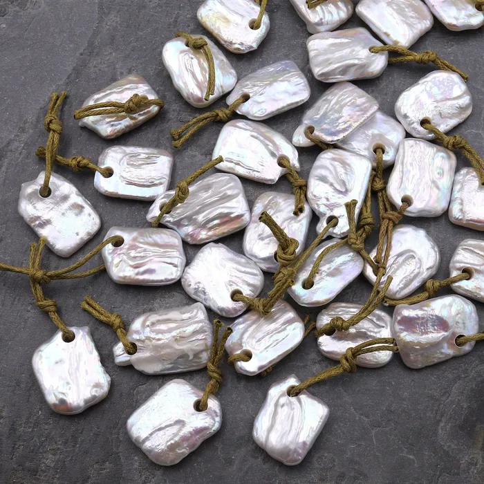 Drilled Genuine Natural Freshwater Freeform Square Rectangle Coin Pearl Pendant Intrinsic Trading Necklaces Drilled Genuine Natural Freshwater Freeform Square Rectangle Coin Pearl Pendant Intrinsic Trading Necklaces