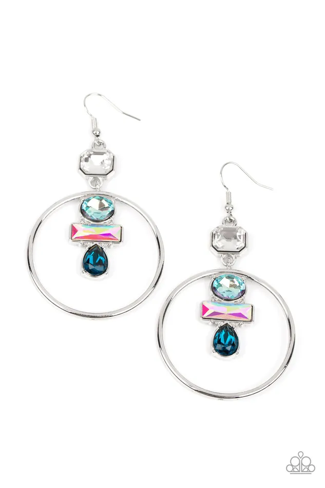 Earrings All Eyes On U Jewelry Paparazzi Accessories Geometric Glam Blue Paparazzi Earrings Earrings All Eyes On U Jewelry Paparazzi Accessories Geometric Glam Blue Paparazzi Earrings
