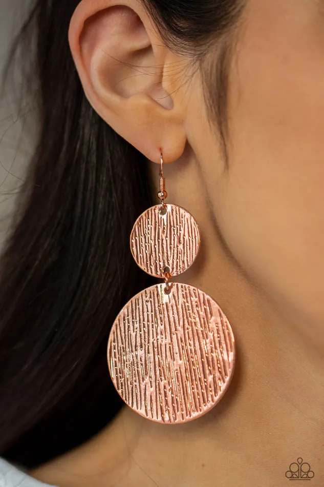 Earrings All Eyes On U Jewelry Paparazzi Accessories Status CYMBAL Copper Paparazzi Earrings Earrings All Eyes On U Jewelry Paparazzi Accessories Status CYMBAL Copper Paparazzi Earrings