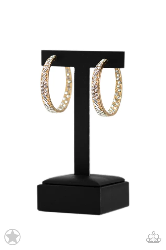 Earrings GLITZY By Association Gold Paparazzi Earrings All Eyes On U Jewelry Paparazzi Accessories