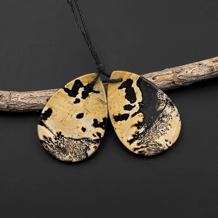 Earrings Natural Wild Horse Picture Jasper Flat Teardrop Earring Pair Cabochon Cab Drilled Matched Gemstone Bead Pair A1 Intrinsic Trading Earrings Natural Wild Horse Picture Jasper Flat Teardrop Earring Pair Cabochon Cab Drilled Matched Gemstone Bead Pair A1 Intrinsic Trading