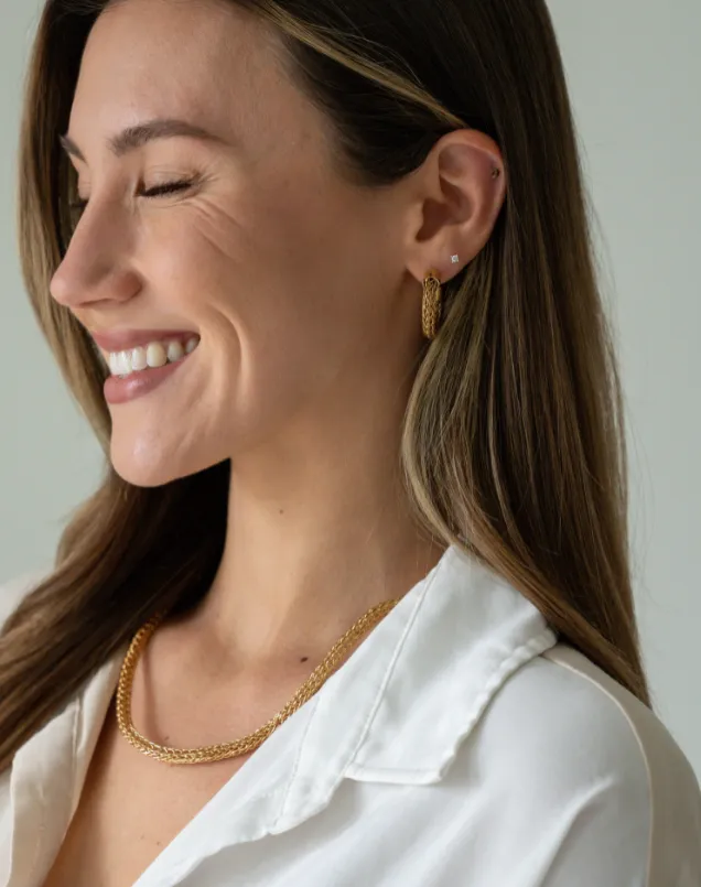 Earrings SOKO FUMA Knit Mini Hoop Earrings