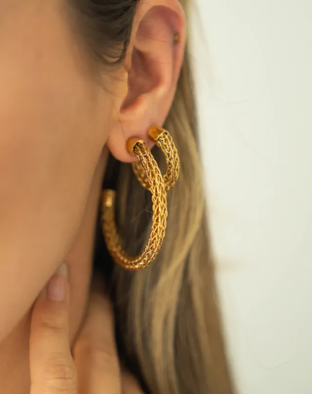 Earrings SOKO FUMA Knit Mini Hoop Earrings
