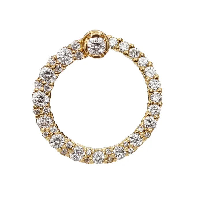 Ellipsis Brilliant Diamond Spiral Hoop Earrings ARTEMER Earrings