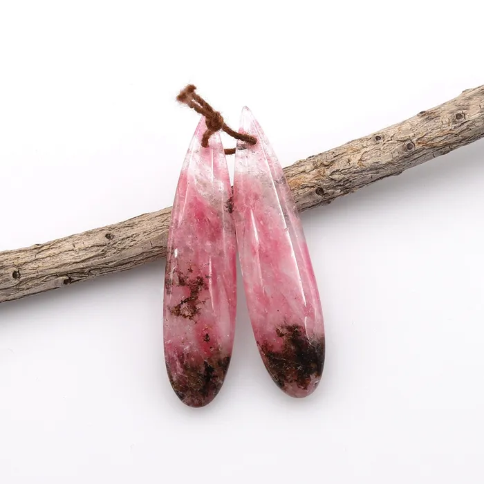 Gemmy Natural Red Pink Rhodonite In Quartz Black Matrix Earring Pair Teardrop Cabochon Drilled Matched Gemstone Beads A3 Intrinsic Trading Earrings Gemmy Natural Red Pink Rhodonite In Quartz Black Matrix Earring Pair Teardrop Cabochon Drilled Matched Gemstone Beads A3 Intrinsic Trading Earrings