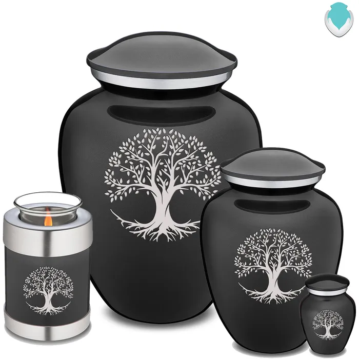 GetUrns Necklaces Adult Embrace Charcoal Tree of Life Cremation Urn