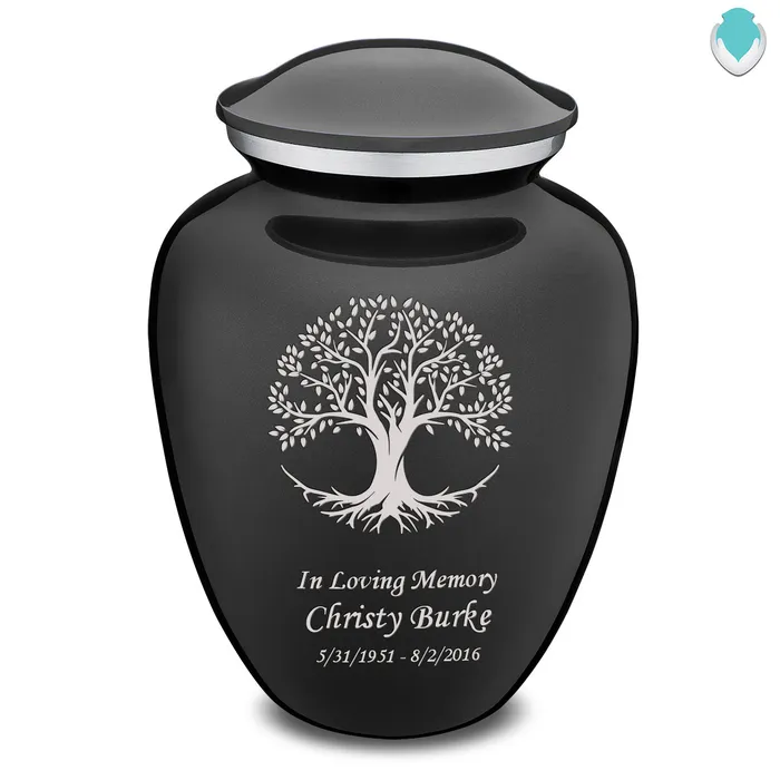 GetUrns Necklaces Adult Embrace Charcoal Tree of Life Cremation Urn