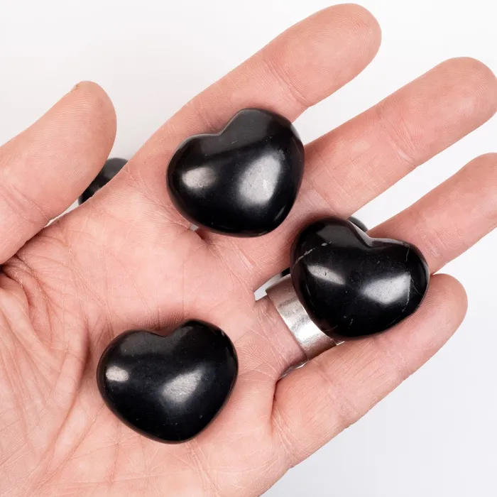 InnerVision Crystals Necklaces Shungite Heart 35x30mm