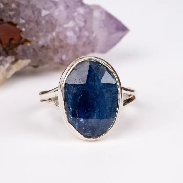 InnerVision Crystals Rings Kyanite Ring 17x13mm Size 95 925 Silver