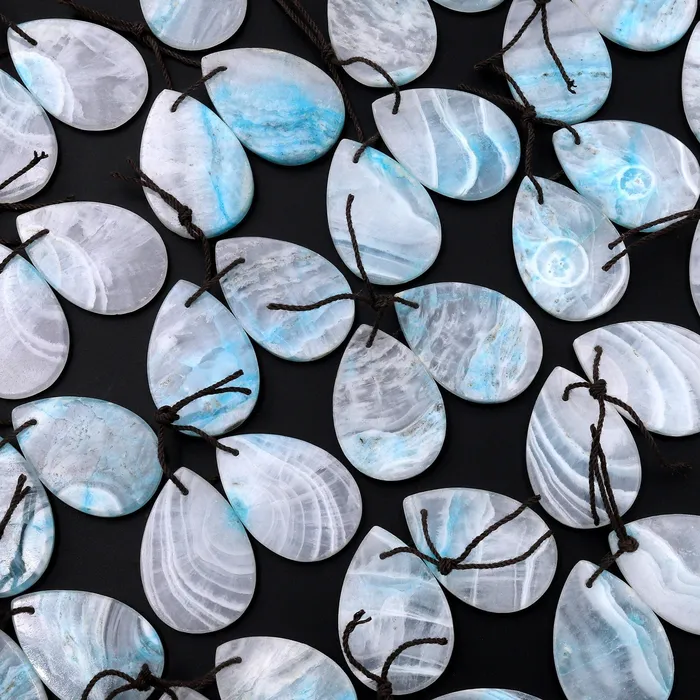 Intrinsic Trading Earrings Drilled Natural Blue Hemimorphite Earring Pair Matched Teardroop Slice Gemstone Beads Intrinsic Trading Earrings Drilled Natural Blue Hemimorphite Earring Pair Matched Teardroop Slice Gemstone Beads
