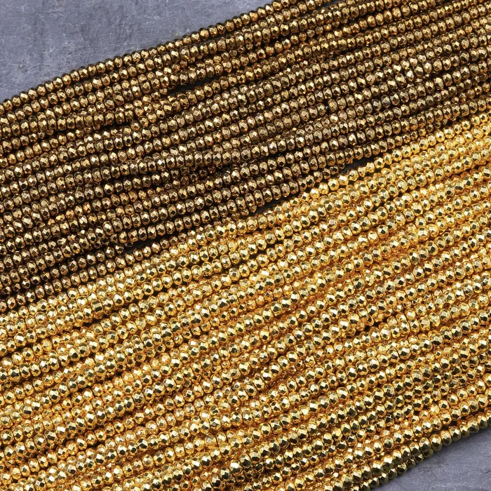 Intrinsic Trading Earrings Titanium Hematite Faceted 3mm 4mm Rondelle Beads Silver Bronze Gunmetal Rhodium Black Champagne Rose Gold Beads 155 Strand