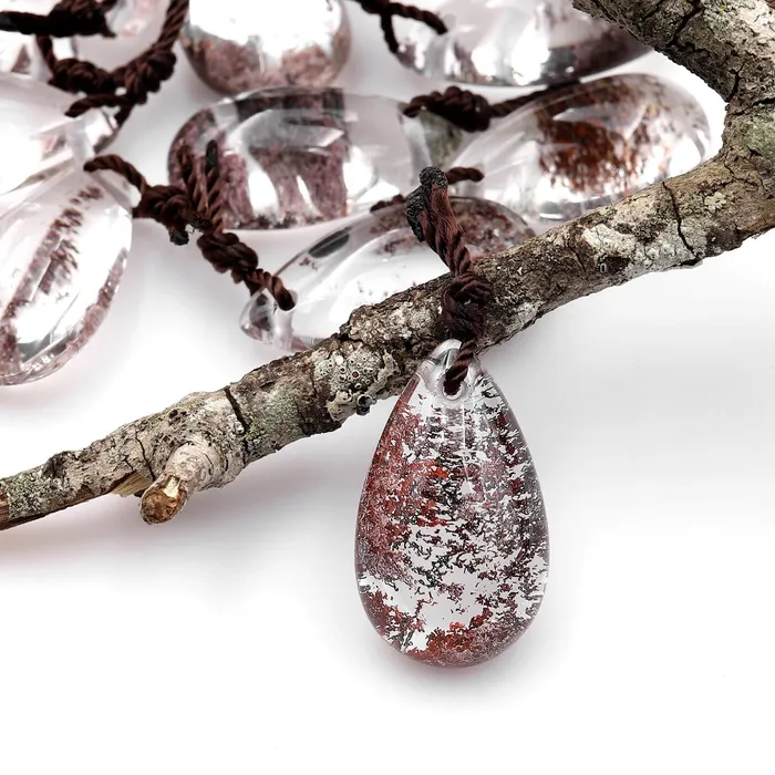 Intrinsic Trading Necklaces AAA Natural Lodalite Phantom Quartz Long Teardrop Pendant Gemstone Focal Bead Extra Clear Intrinsic Trading Necklaces AAA Natural Lodalite Phantom Quartz Long Teardrop Pendant Gemstone Focal Bead Extra Clear
