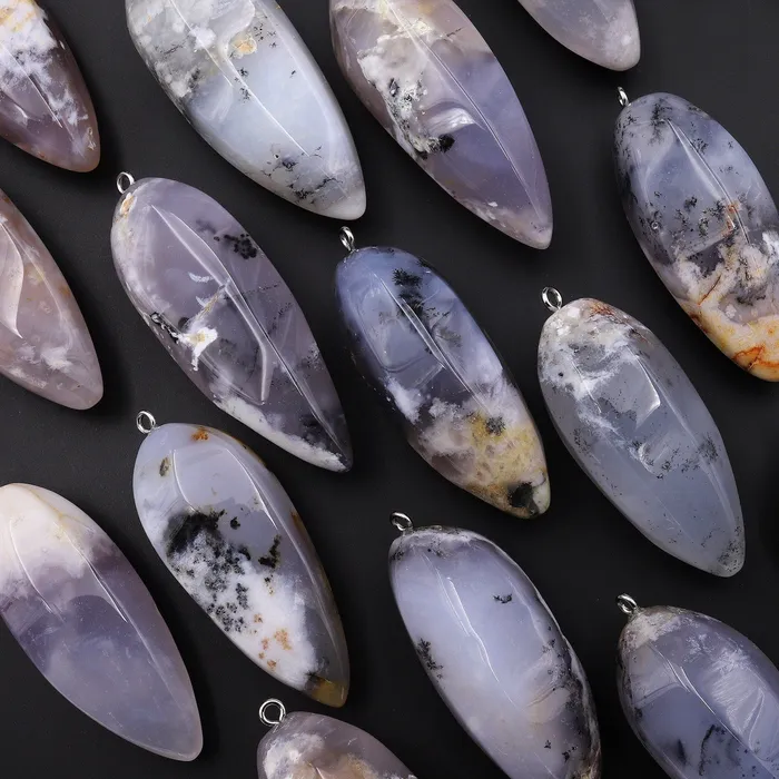 Intrinsic Trading Necklaces Natural Angel Chalcedony Pendant Teardrop Pendulum Intrinsic Trading Necklaces Natural Angel Chalcedony Pendant Teardrop Pendulum