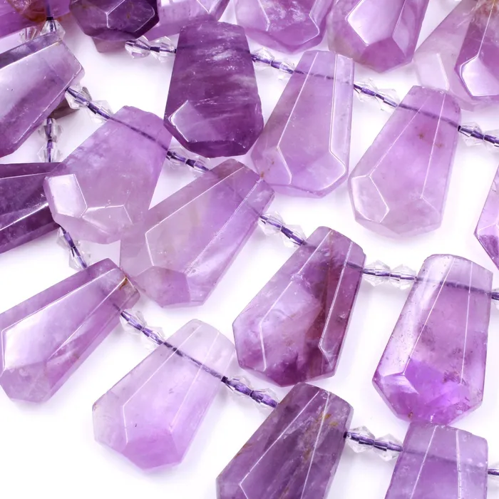Intrinsic Trading Necklaces Natural Violet Purple Amethyst Faceted Trapezoid Rectangle Cushion Beads Unique Side Drilled Tapered Teardrop Focal Pendant 16 Strand Intrinsic Trading Necklaces Natural Violet Purple Amethyst Faceted Trapezoid Rectangle Cushion Beads Unique Side Drilled Tapered Teardrop Focal Pendant 16 Strand