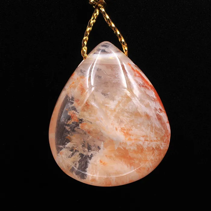 Intrinsic Trading Necklaces Rare Natural Red Phantom Quartz Puffy Teardrop Pendant Side Drilled Gemstone Focal Bead A2 Intrinsic Trading Necklaces Rare Natural Red Phantom Quartz Puffy Teardrop Pendant Side Drilled Gemstone Focal Bead A2