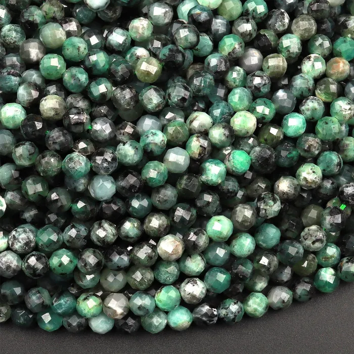 Intrinsic Trading Necklaces Real Genuine Natural Green Emerald Gemstone Faceted 3mm 4mm 5mm Round Beads Laser Diamond Cut Gemstone May Birthstone 155 Strand Intrinsic Trading Necklaces Real Genuine Natural Green Emerald Gemstone Faceted 3mm 4mm 5mm Round Beads Laser Diamond Cut Gemstone May Birthstone 155 Strand
