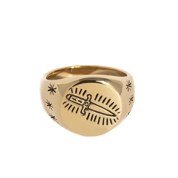 KILL ME SOFTLY RING LARGE BRASS Jess Zabala Jewelry Rings