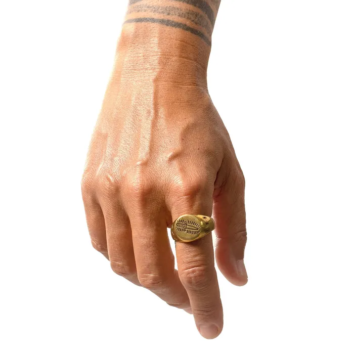 KILL ME SOFTLY RING LARGE BRASS Jess Zabala Jewelry Rings