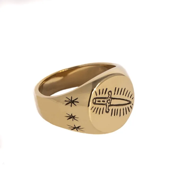 KILL ME SOFTLY RING LARGE BRASS Jess Zabala Jewelry Rings