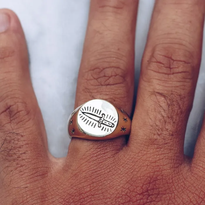 KILL ME SOFTLY RING LARGE BRASS Jess Zabala Jewelry Rings