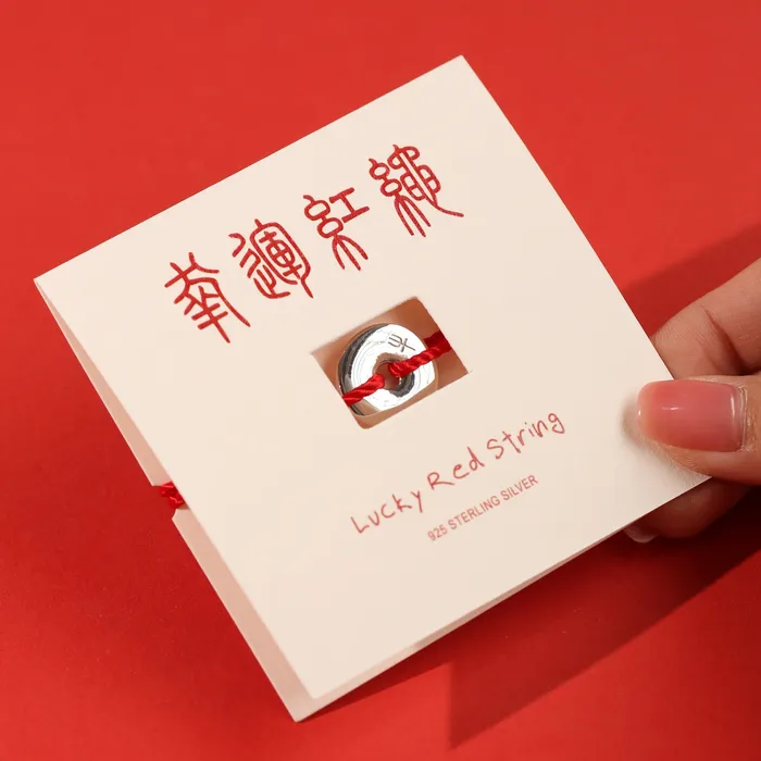 Loulourose Bracelets Lucky Red String Zodiac Coin Bracelet