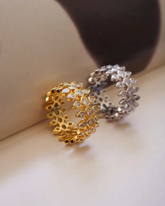 Luv Aj Rings Florette Band Silver Luv Aj Rings Florette Band Silver
