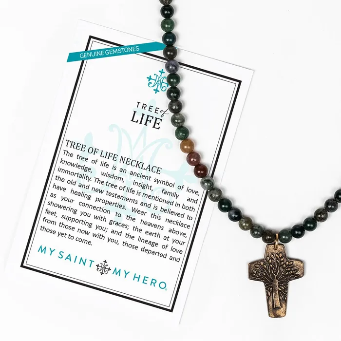 My Saint My Hero Necklaces Tree of Life Wrap BraceletNecklace