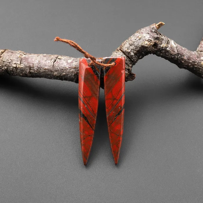 Natural African Bloodstone Matched Dagger Triangle Spike Earring Beads Drilled Gemstone Pair A4 Intrinsic Trading Earrings Natural African Bloodstone Matched Dagger Triangle Spike Earring Beads Drilled Gemstone Pair A4 Intrinsic Trading Earrings