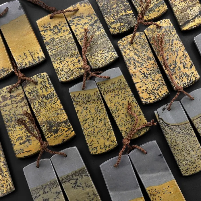 Natural Wild Horse Picture Jasper Flat Rectangle Earring Pair Cabochon Cab Drilled Matched Gemstone Bead Pair Intrinsic Trading Earrings Natural Wild Horse Picture Jasper Flat Rectangle Earring Pair Cabochon Cab Drilled Matched Gemstone Bead Pair Intrinsic Trading Earrings
