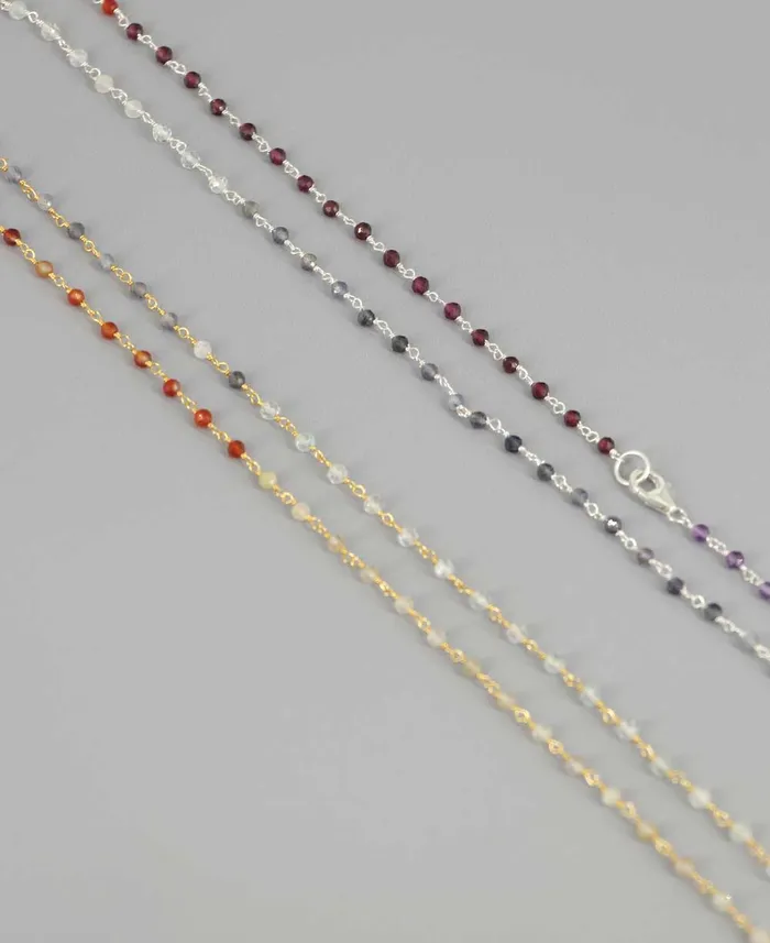 Necklaces 7 Gemstone Chakra Chain Necklace Buddha Groove