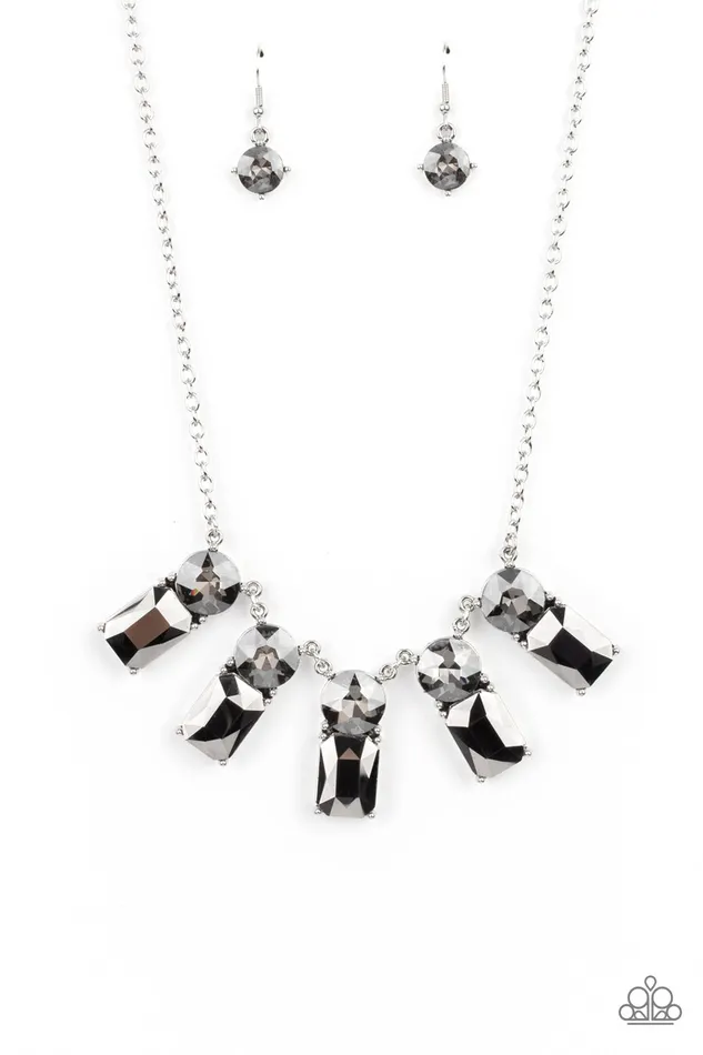 Necklaces All Eyes On U Jewelry Paparazzi Accessories Celestial Royal Silver Paparazzi Necklace